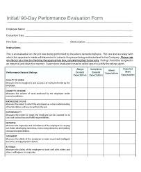 Hr Performance Review Template Free Printable Employee
