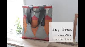bag tutorial upcycled from carpet