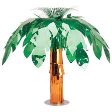 palm tree foil centerpieces 2ct