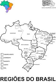 O mapa de portugal é bem diferente do brasileiro, tanto nas dimensões, quanto nas subdivisões e no clima. Mapa Regioes Do Brasil Smartkids