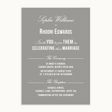 Traditional Wedding Invitation Stone Grey Paperpair