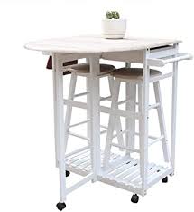 Target/furniture/island table with stools (168)‎. Amazon Com Mtfy Kitchen Island Table Small Kitchen Table With Rolling Casters Dining Table Set With Folding Drop Leaf 2 Drawers Small Kitchen Table Set For 2 Square Stools Semicircle Natural