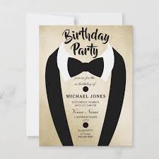Maybe you would like to learn more about one of these? All Age Mens Gold Bow Tie Birthday Party Invite Zazzle Com