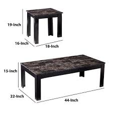 Large Rectangle Marble Coffee Table Set
