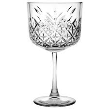 crystal cut gin tonic glass set
