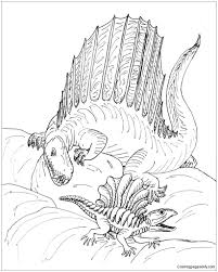 There is lots to look at and discover while the kids are colouring in this dinosaur scene. Dimetrodon Dinosaur Coloring Pages Dimetrodon Coloring Pages Coloring Pages For Kids And Adults