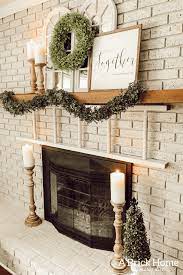 brick fireplace fireplace mantel decor