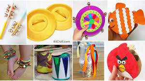 These homemade instruments are quick and easy to make and based on simple recycled materials. Musical Instruments For Kids With Recycled Materials K4 Craft