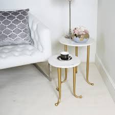 Shop the marble coffee tables collection on chairish, home of the best vintage and used furniture, decor and art. Jada Gold White Marble Nesting Tables Home Store Living
