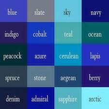 Blue Degrees Color Shades Colours Color Names