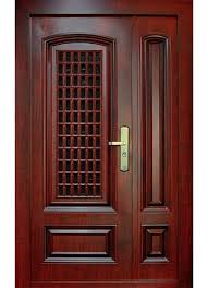 safety grill door with wooden outlook