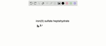 solved iron ii sulfate heptahydrate
