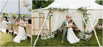 french garden inspired backyard wedding