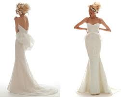 It should go without saying, but for the record, never wear a white dress to a wedding. Pretty Peplums Wedding Dress Trends 2012 2013 Weddingsonline