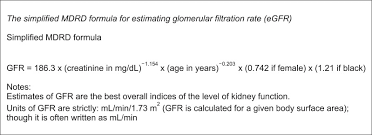 Estimating Renal Function Using The