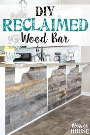 diy reclaimed wood bar bless er house