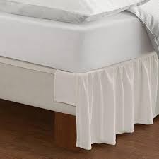 ivory wraparound queen bed skirt