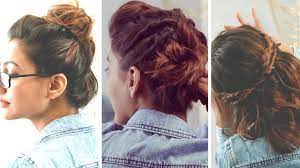 Here are pictures of this year's best haircuts and hairstyles for women with short hair. 3 Quick And Easy Hairstyles For Short Hair No Heat Required Youtube