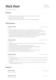 lance writer resume samples templates visualcv similar resume samples