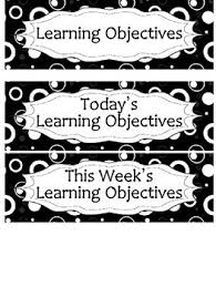 Common Core Objective Headers For Pocket Chart In Black White Circle Design
