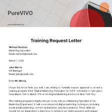 training letter template edit