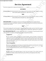 Sample Contract Agreement For Training Services Service Contract