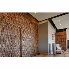 Brown Brick Design Wooden Wall