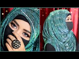 party wear hijab styles with inner cap