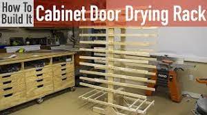 how to build a cabinet door drying rack