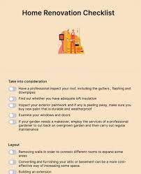 home renovation checklist form template