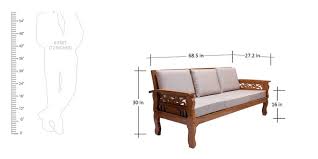 amherst teak wood sofa set 3 1