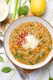 easy instant pot lentil soup piping