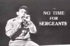 Image result for 1955 - "No Time for Sergeants" opened on Broadway at the Alvin Theatre. The show starred Andy Griffith and Don Knotts made his Broadway debut. The last show was on September 14, 1957.