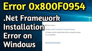 fix error 0x800f0954 on net framework