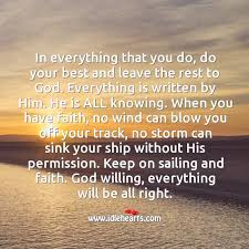 İngilizce türkçe online sözlük tureng. God Willing Everything Will Be All Right Trust In Him Idlehearts