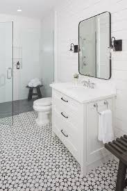 black and white mosaic floor tiles with