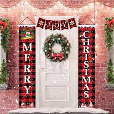 Katebackdrops have a variety of new styles to choose from. Amazon Com Christmas Decorations For Home Modern Farmhouse Decor Merry Christmas Red Buffalo Plaid Porch Signs Merry Christmas Banners For Indoor Outdoor Front Door Living Room Kitchen Wall Party