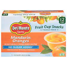 del monte fruit cup snacks mandarin