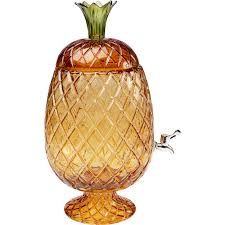 Drink Dispenser Pineapple Amber 2 Part