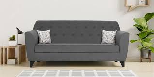 bali fabric 3 seater sofa in grey