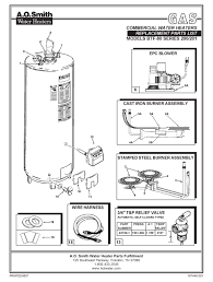 Electrical testing this type of water heater has its own electrical wiring diagram note: A O Smith Btf 80 Replacement Parts List Pdf Download Manualslib