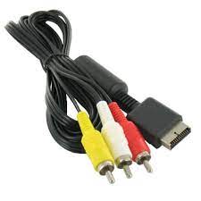 RGB AV Kabel voor Playstation 1, 2 en 3 - PSX kabel, Platform: PS1/PS2/PS3,  Aansluiting 1: PS2 Male, Aansluiting 2: 3x RCA Male, Lengte: 2 Meter,  Kleur: Zwart.