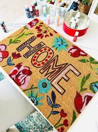 make colorful large coir doormat for a