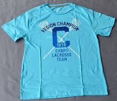 Chaps Boys Printed T Shirt Blue Sizes 10 12 14 16
