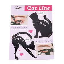 4 pairs eyeliner eyeshadow stencils cat