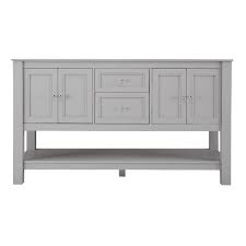 D vanity cabinet only only $88.40 (regularly $221) *note that this is the cabinet only, it does not include a top! Home Decorators Collection Gazette 60 In W Bath Vanity Cabinet Only In Grey For Double Bowl Design Gaga6022d The Home Depot