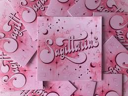 pink sagittarius zodiac cards wallpaper