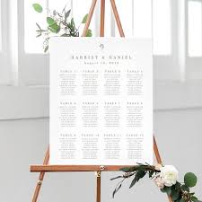 Wedding Seating Chart Printable Template Editable Wedding