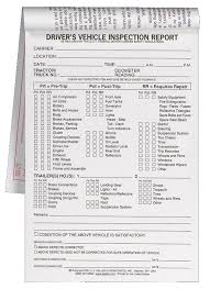 dot pre trip inspection form found in