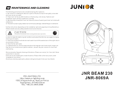 pr lighting jnr beam 230 user manual
